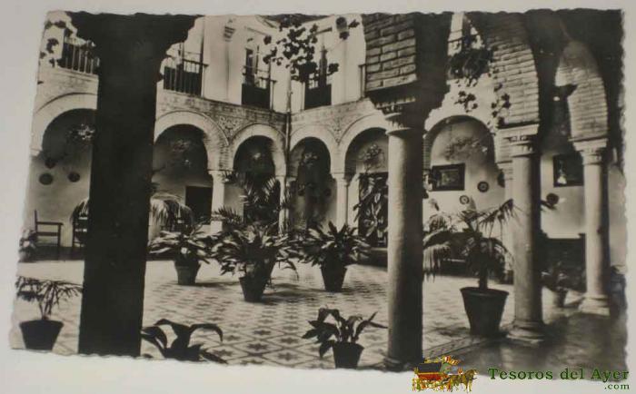 Antigua foto postal de cordoba - patio andaluz. heliotipia artistica española 30 hae - sin circular