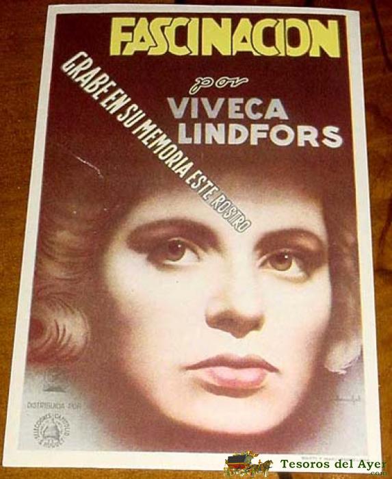 Antiguo programa de mano - fascinacion -  publicidad salon nacional.