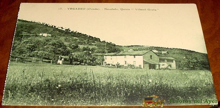 Antigua postal de vegadeo (oviedo) - noveledo, quinta villamil graña - edicion viuda duran - sin cir