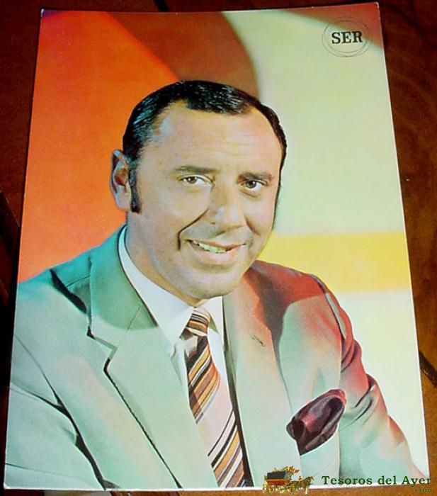 Antigua foto postal de el locutor joaquin prat - estrella de la ser radio. ediciones artisticas . si