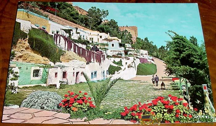 Antigua foto postal de almeria - meson gitano y alcazaba . ediciones arribas - sin circular