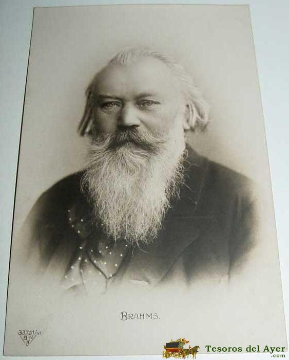 Antigua foto postal johannes brahms (7 de mayo de 1833 - 3 de abril de 1897) fue un compositor alemá