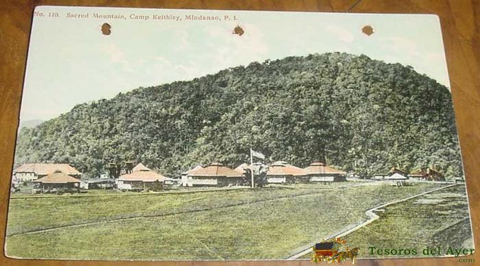 Antigua postal filipinas, philippines, philippinen - no circulada - tiene tres agujeros en la parte 