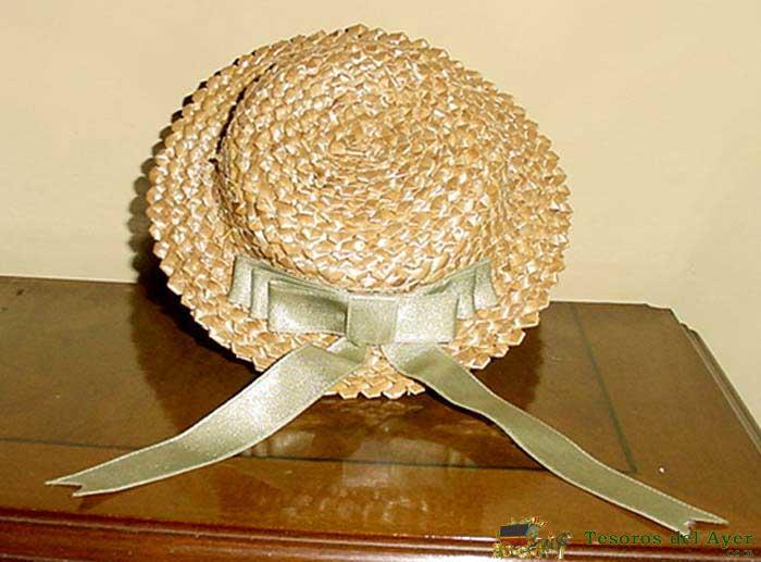 Sombrero de paja de mariquita de los 50