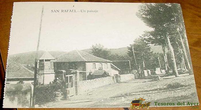 Antigua postal de san rafael (segovia) - un paisaje - mateu, edicion quintin - sin circular - la fot
